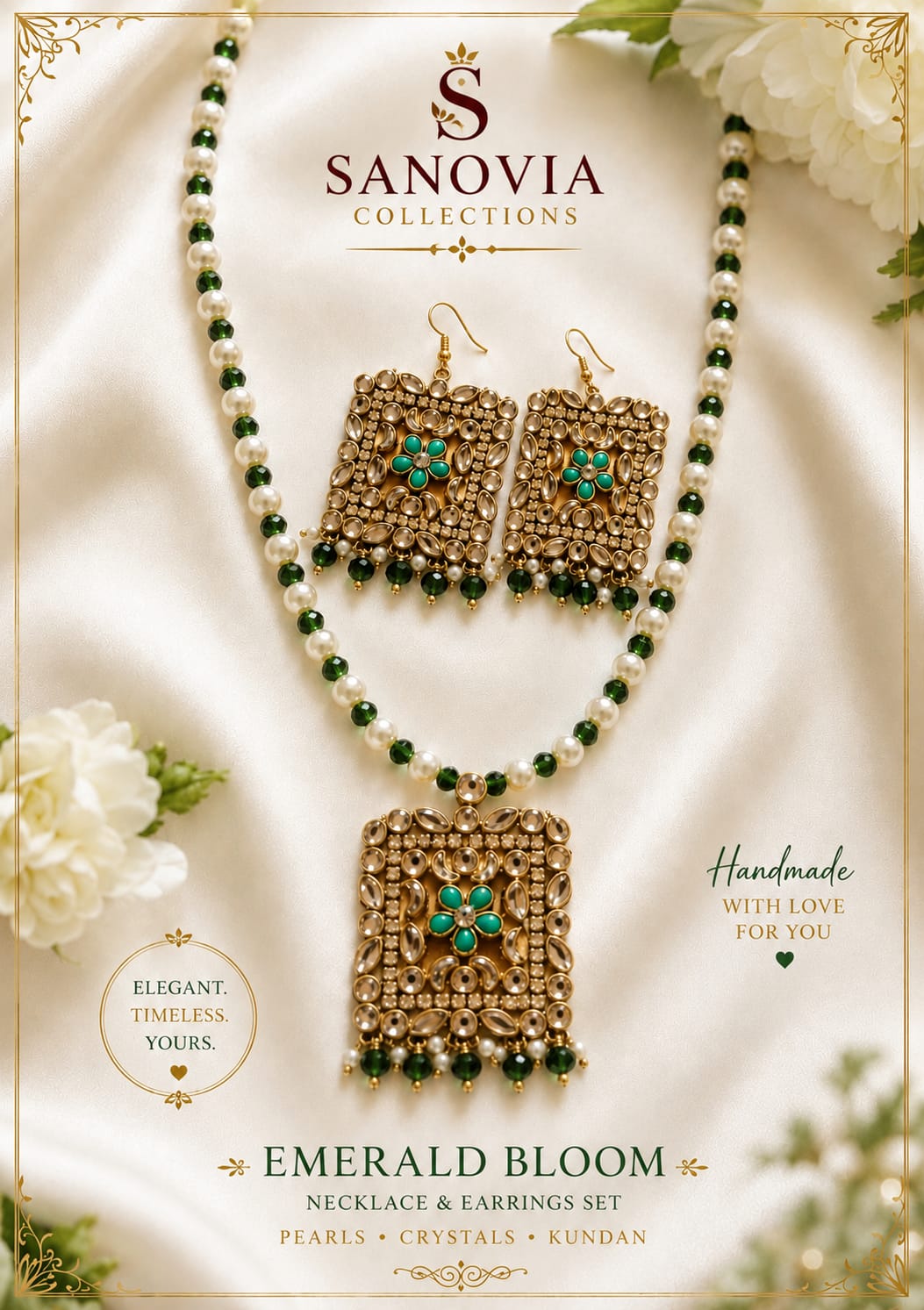 Handcrafted Pendant & Earrings Set
