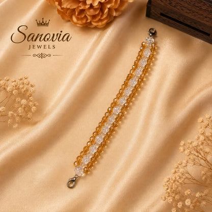 Handmade Crystal Beaded Bracelet | Customizable Colors | Lightweight & Elegant | Sanovia Jewels