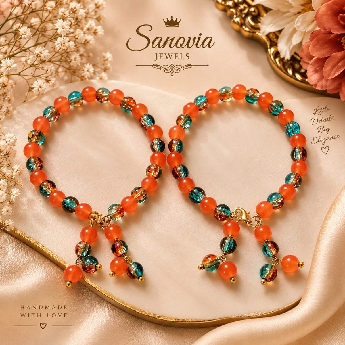 Handmade Beaded Bangles – Elegant Jewelry for Women